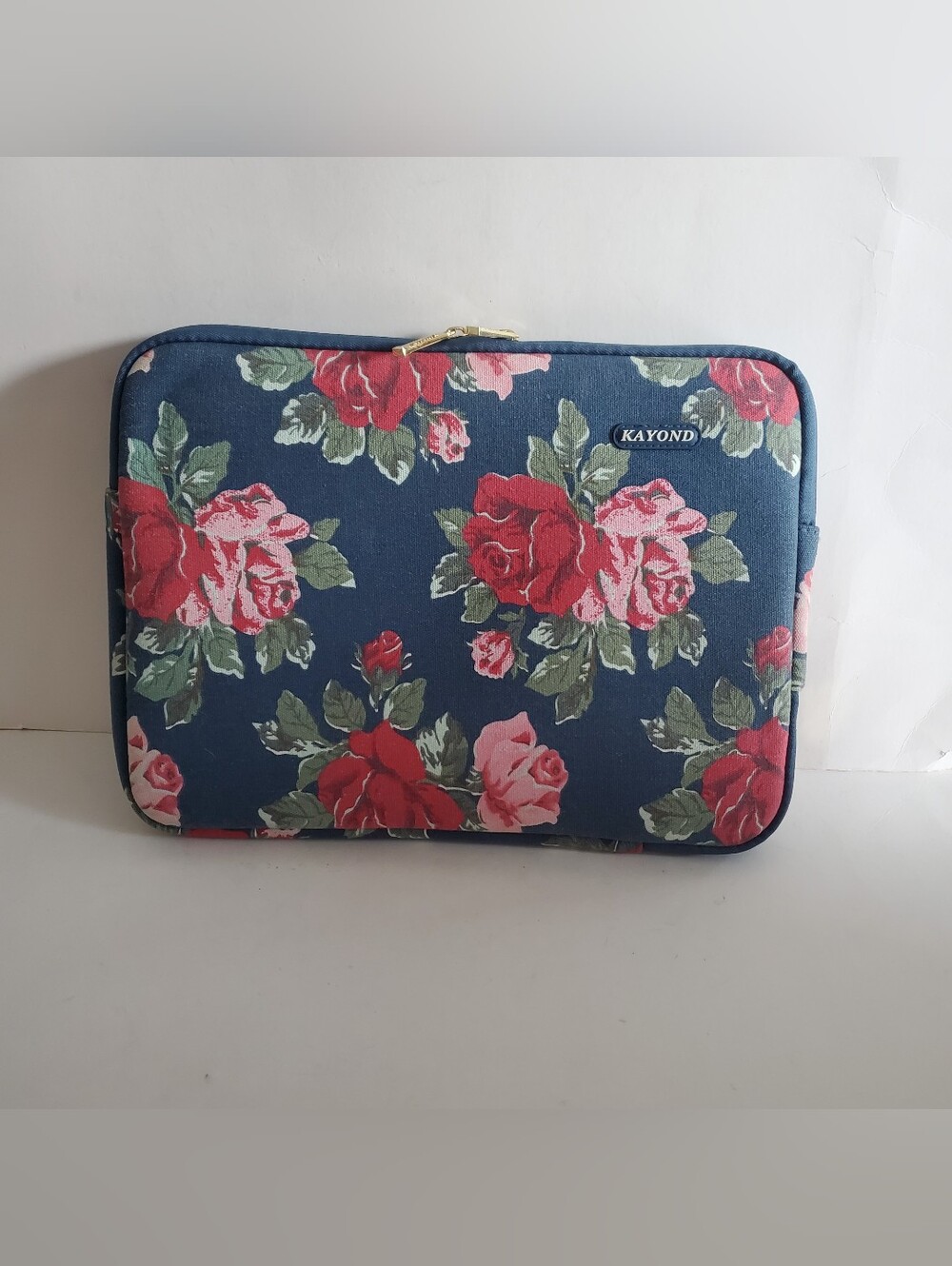 Kayond Floral Laptop Sleeve  Blue Roses Shabby Chic Cottagecore Computer Case